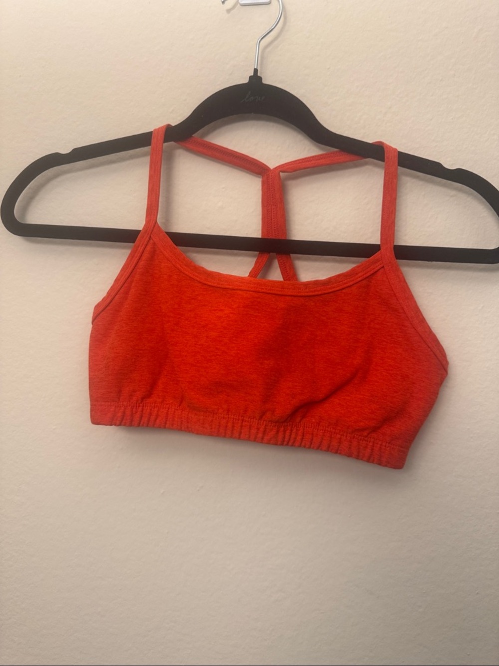 Beyond Yoga Red-Orange Strappy Back Sports Bralette